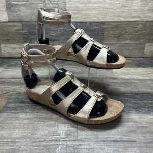 UGG Australia Cherie 1815 Bronze Ankle Strap Gladiator Sandals Women's Sz 8 EUC